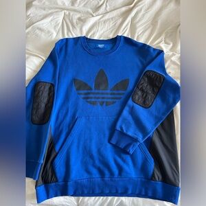 Adidas Blue Crewneck Sweater with Black Details